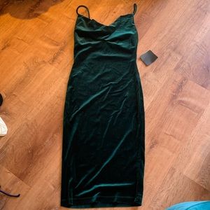 Lulus Emerald Green Velvet Dress